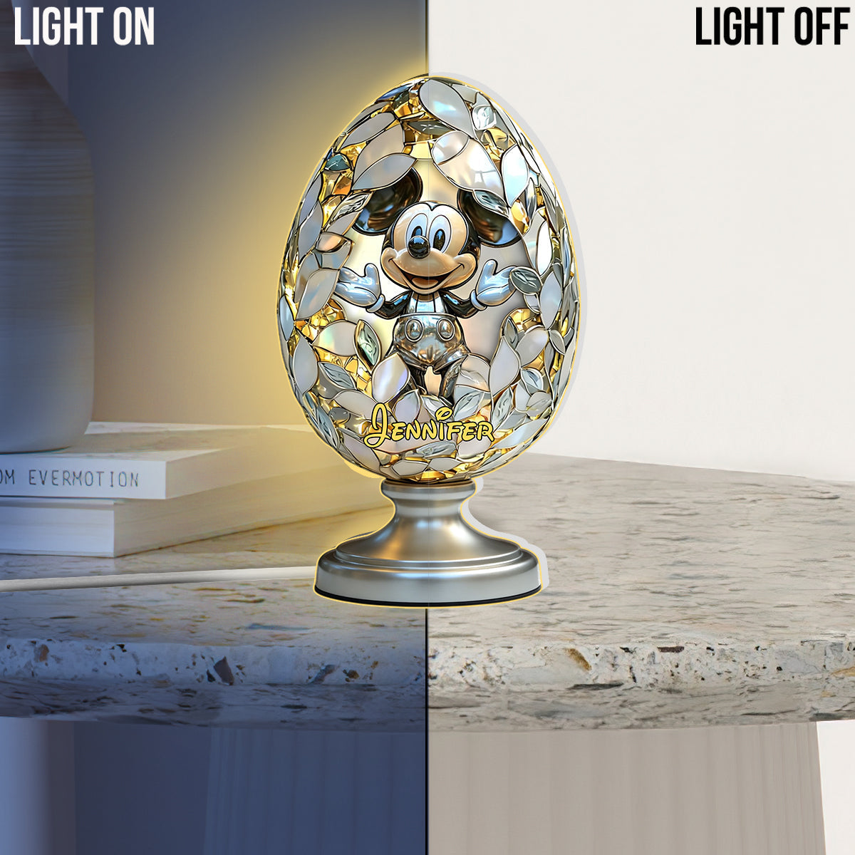Personalized Acrylic LED Night Light Decor with Disney Design Acrylic LED Night Light GradoCreations