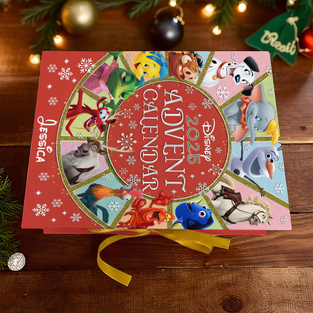Personalized Advent Calendar with Ornaments for Kids - 2025 Holiday Gift Folded Advent Calendar With Ornaments GradoCreations