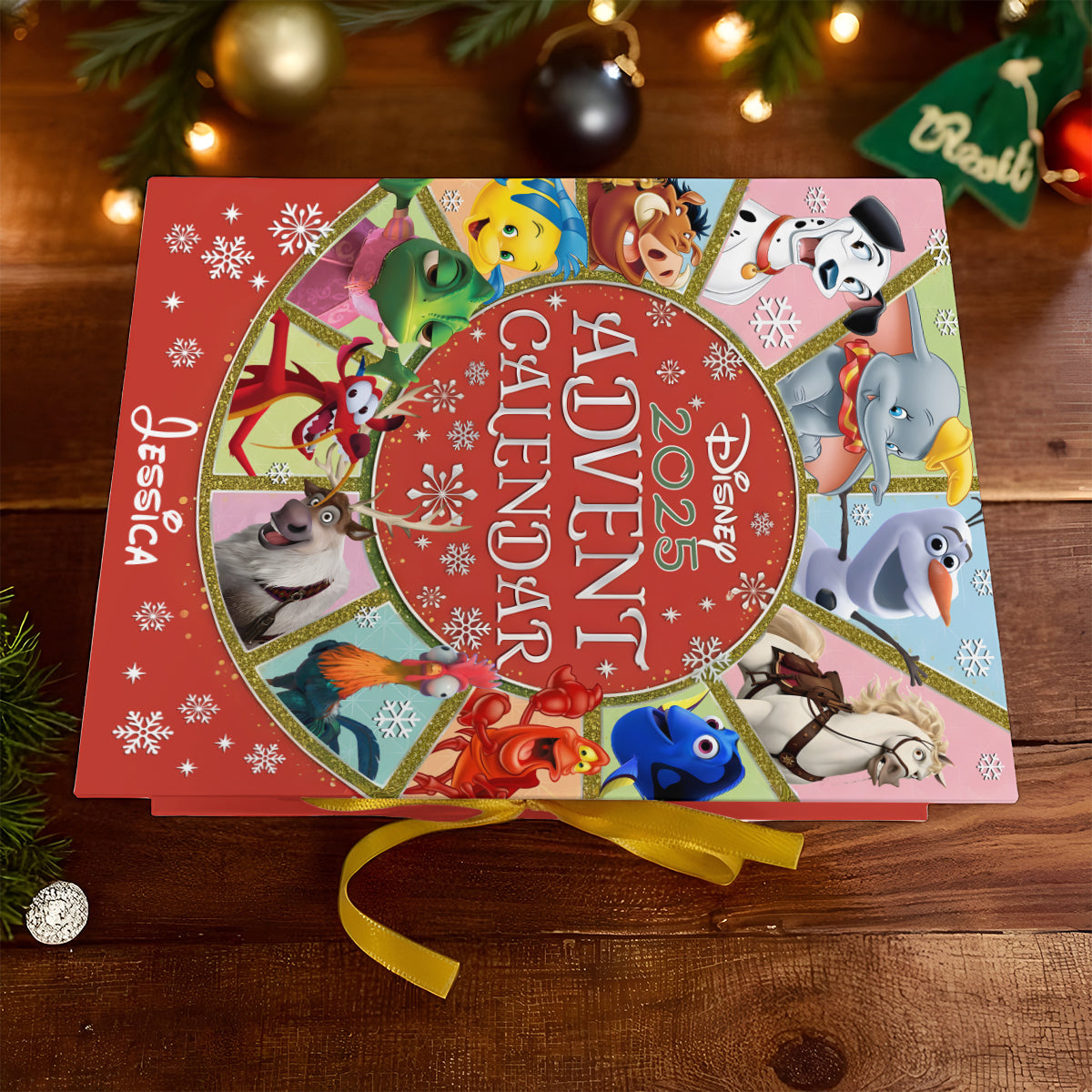 Personalized Advent Calendar with Ornaments for Kids - 2025 Holiday Gift Folded Advent Calendar With Ornaments GradoCreations