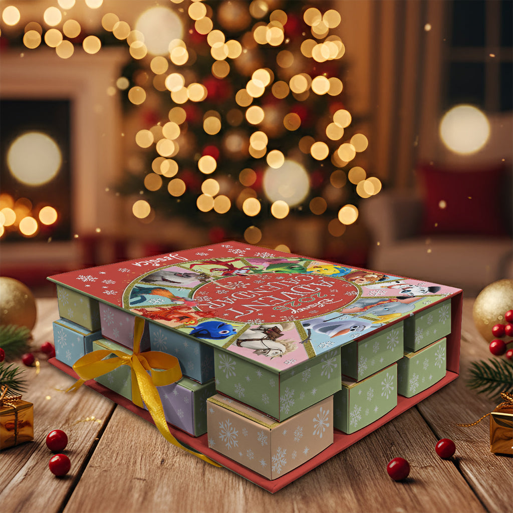 Personalized Advent Calendar with Ornaments for Kids - 2025 Holiday Gift Folded Advent Calendar With Ornaments GradoCreations