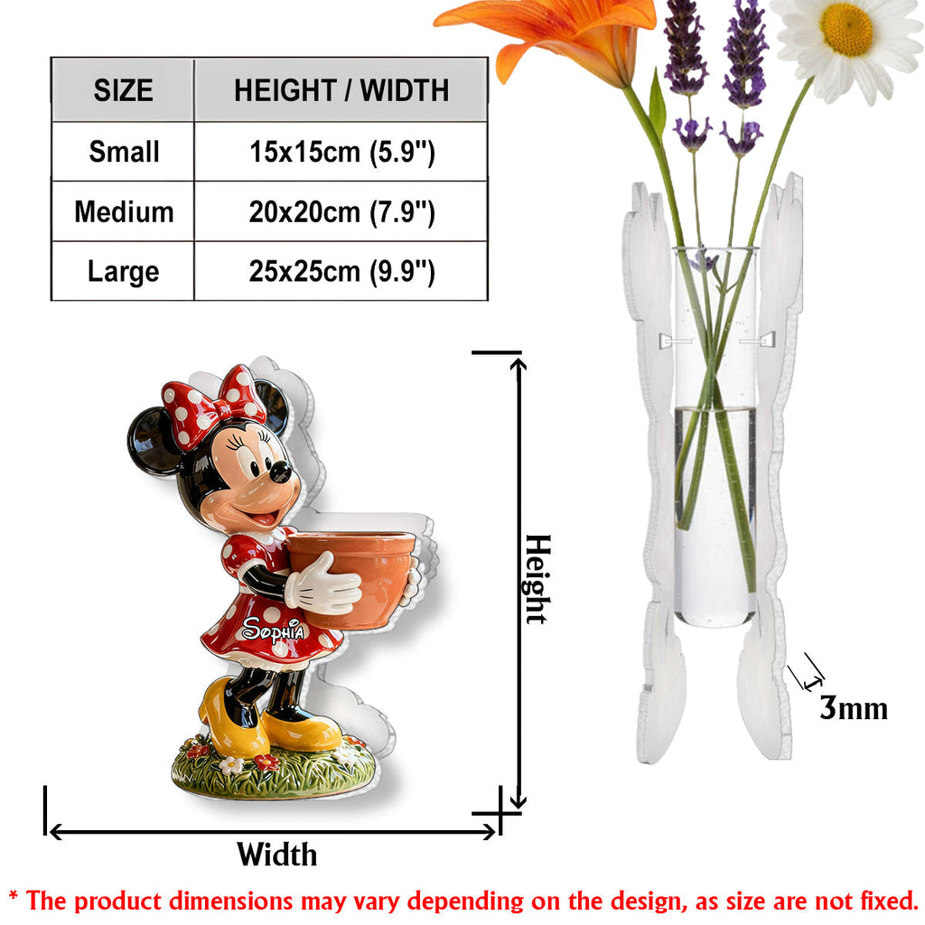 Personalized Custom Acrylic Flower Vase Unique Shape Gift Custom Shape Acrylic Flower Vase GradoCreations