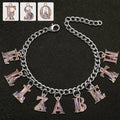Personalized Charm Bracelet with Acrylic Pendants for Her Bracelet With Charms GradoCreations