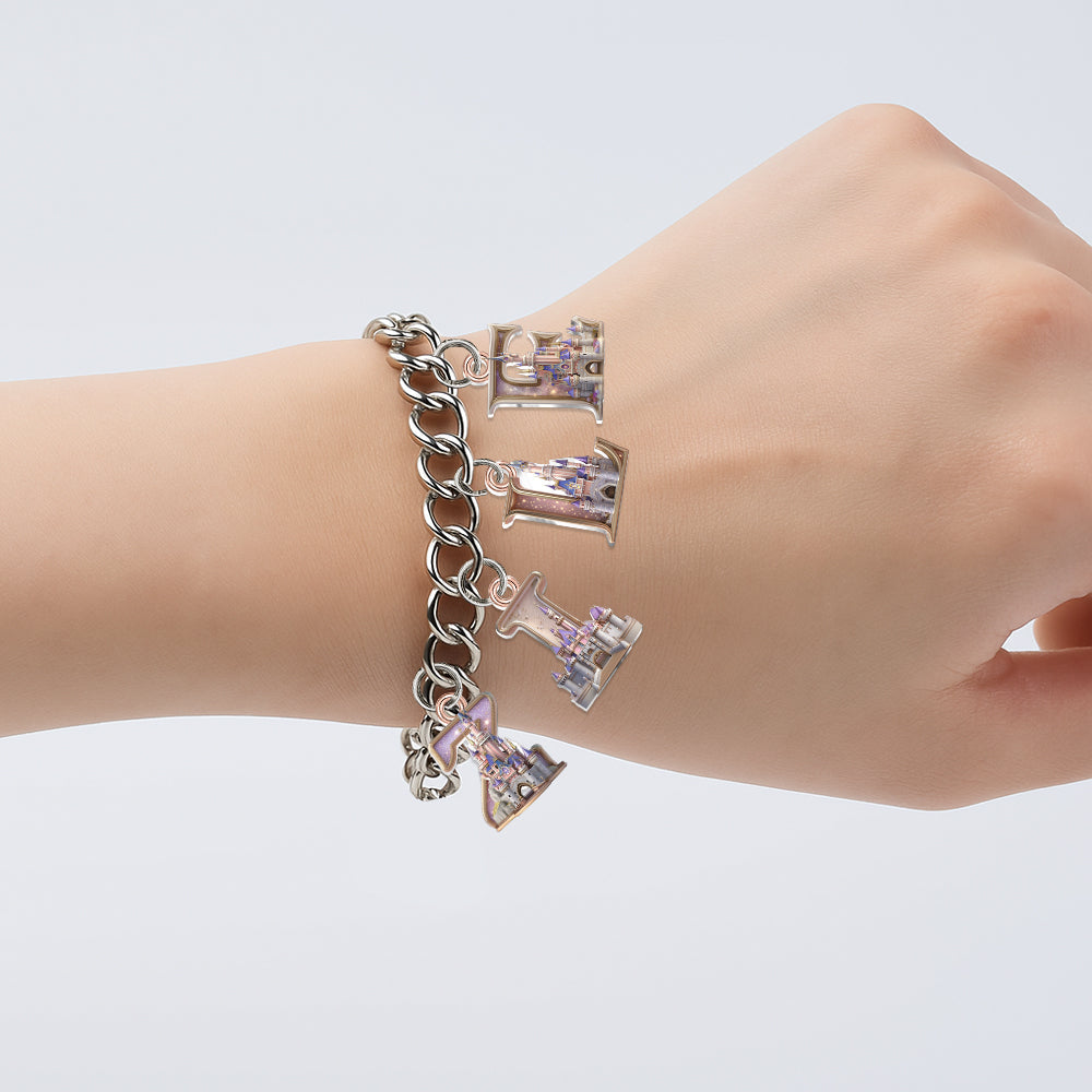 Personalized Charm Bracelet with Acrylic Pendants for Her Bracelet With Charms GradoCreations