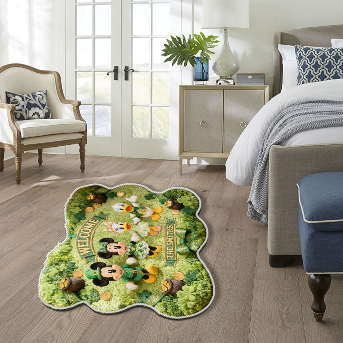 Personalized Non-Slip Tufted Rug with Magical Friends Design for Family Non-Slip Tufted Rug GradoCreations
