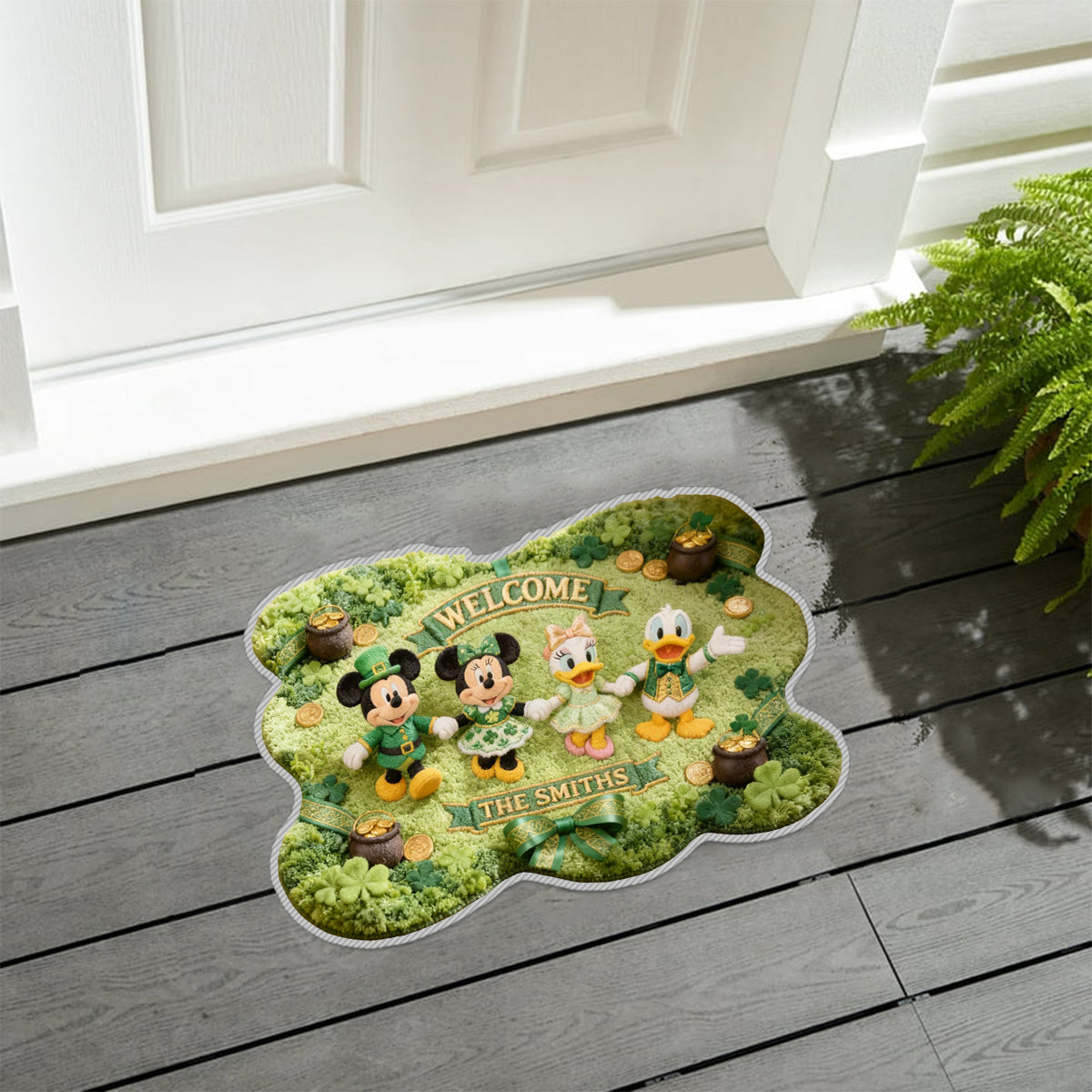 Personalized Non-Slip Tufted Rug with Magical Friends Design for Family Non-Slip Tufted Rug GradoCreations