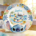 Personalized Ceramic Round Plate with Stand for Family Gift Ceramic Round Plate GradoCreations