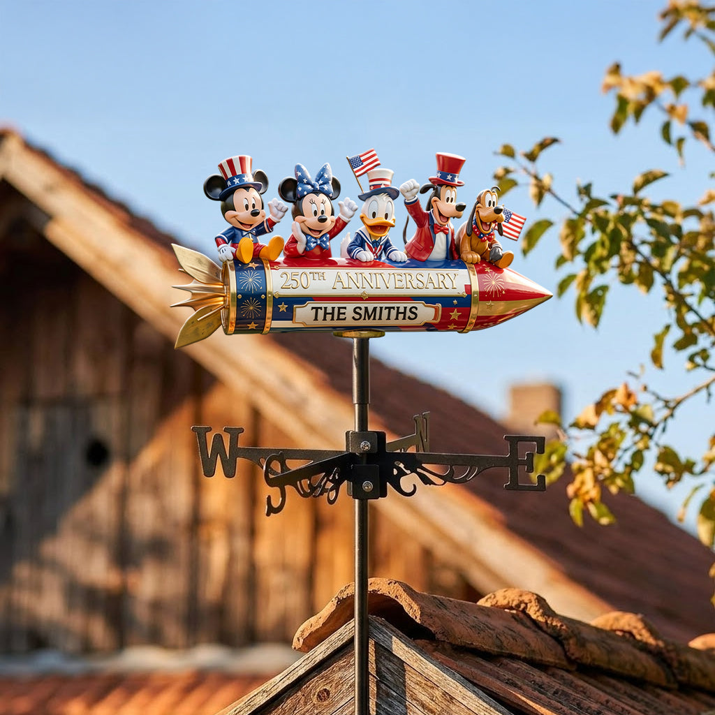 Personalized 250th Anniversary Mouse Weather Vane for Couples Weather Vane GradoCreations