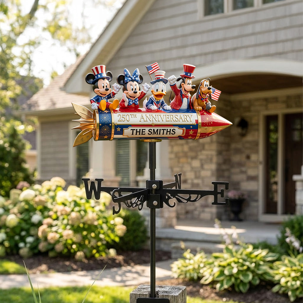 Personalized 250th Anniversary Mouse Weather Vane for Couples Weather Vane GradoCreations