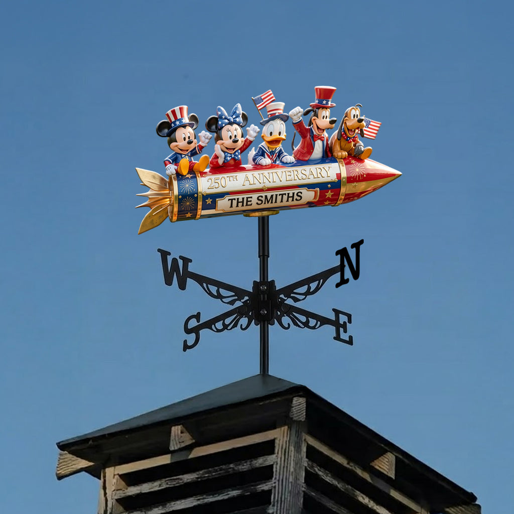Personalized 250th Anniversary Mouse Weather Vane for Couples Weather Vane GradoCreations