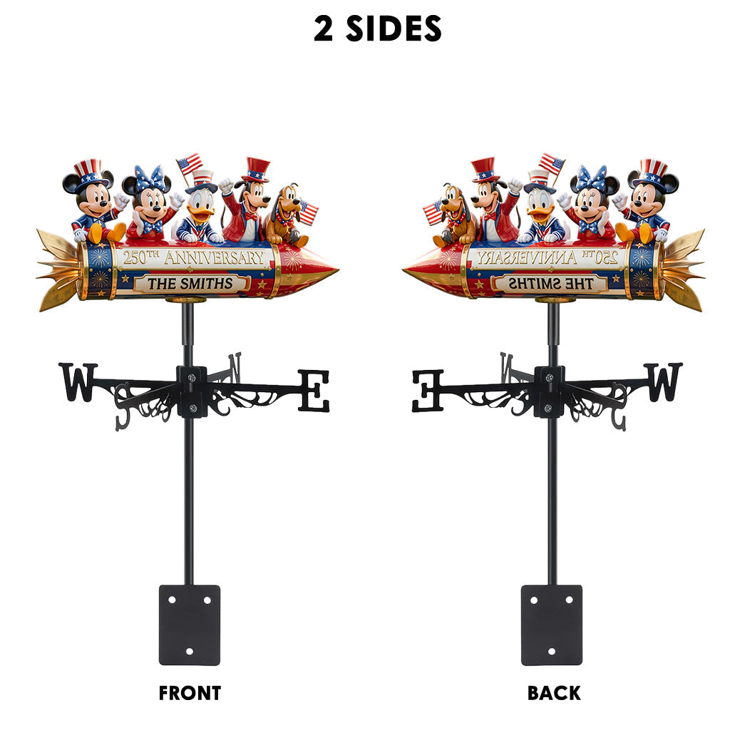 Personalized 250th Anniversary Mouse Weather Vane for Couples Weather Vane GradoCreations