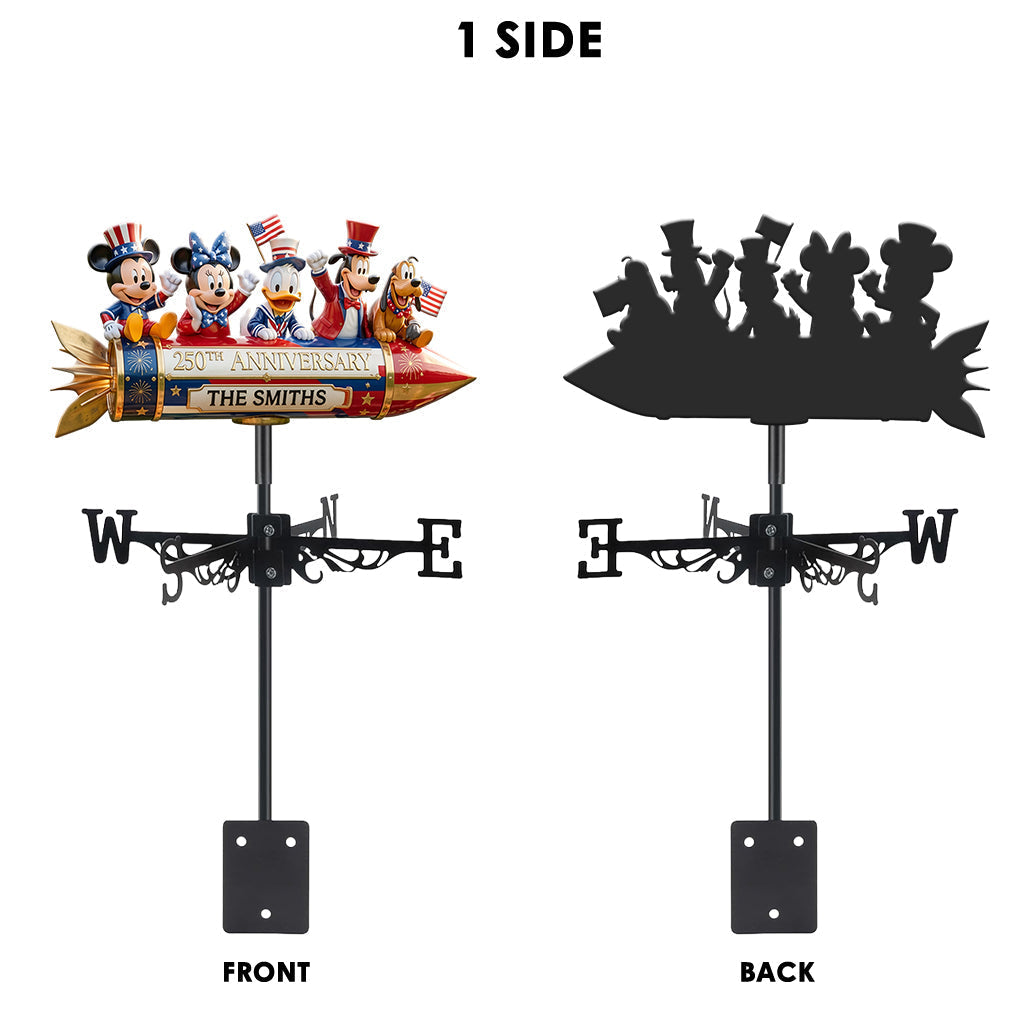 Personalized 250th Anniversary Mouse Weather Vane for Couples Weather Vane GradoCreations