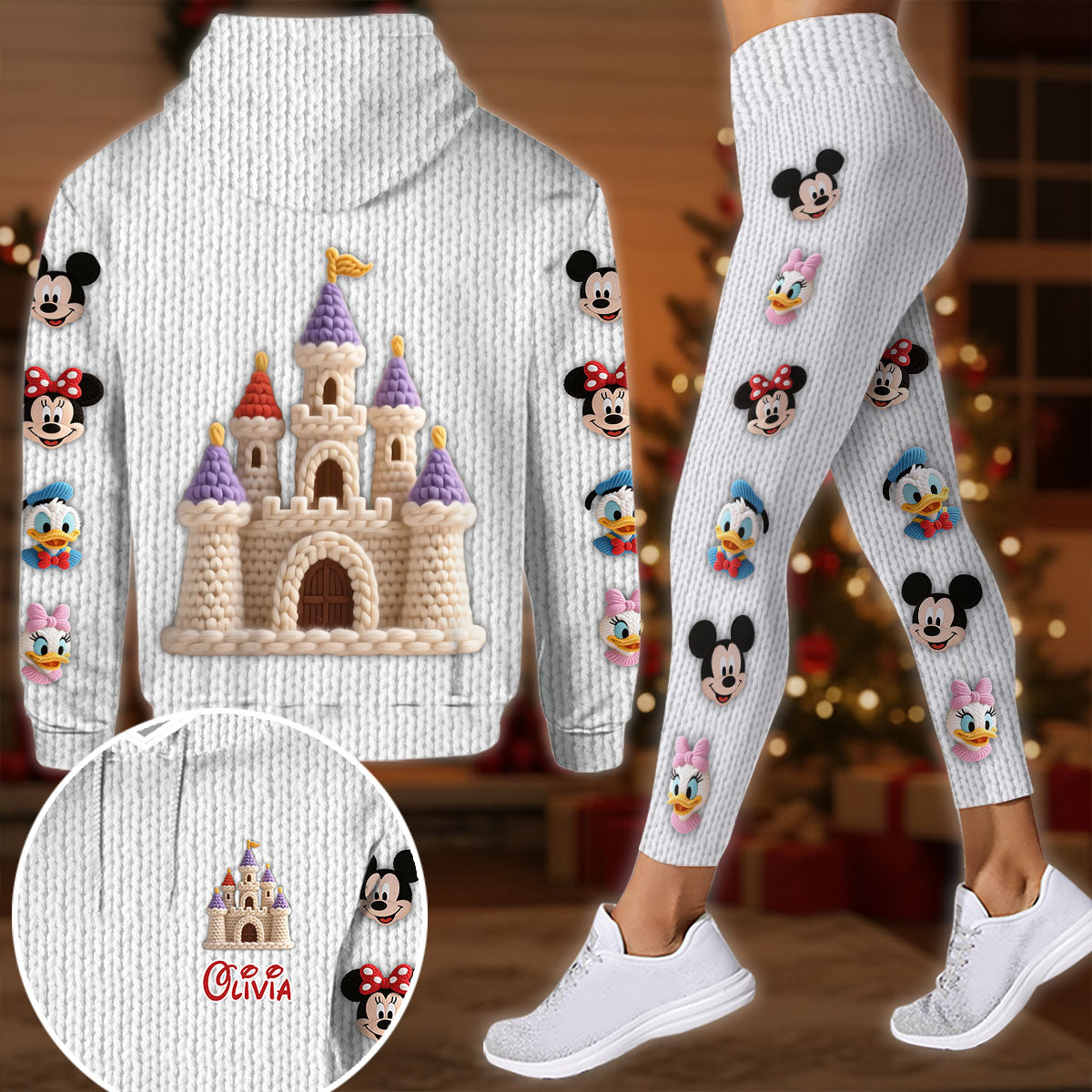 Personalized Mouse Hoodie and Leggings Set Custom Name Gift Hoodie & Leggings GradoCreations