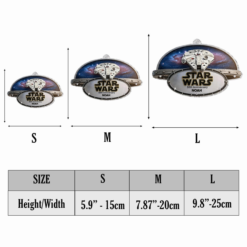 Personalized 50th Anniversary Star Wars Wind Chime with Charm Wind Chime With Charm GradoCreations