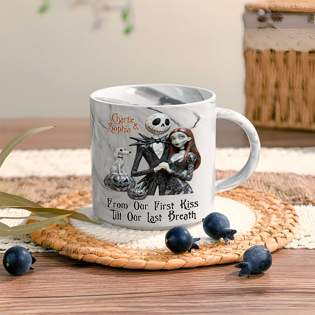 Personalized Marble Mug Custom Name Halloween Gift Marble Mug GradoCreations