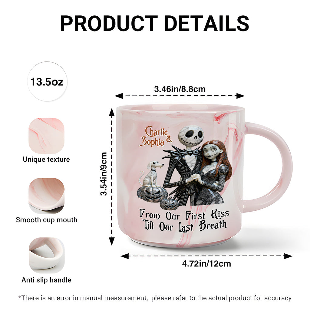 Personalized Marble Mug Custom Name Halloween Gift Marble Mug GradoCreations