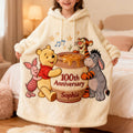 Personalized Honey Bear 100th Anniversary Blanket Hoodie Gift Blanket Hoodie GradoCreations