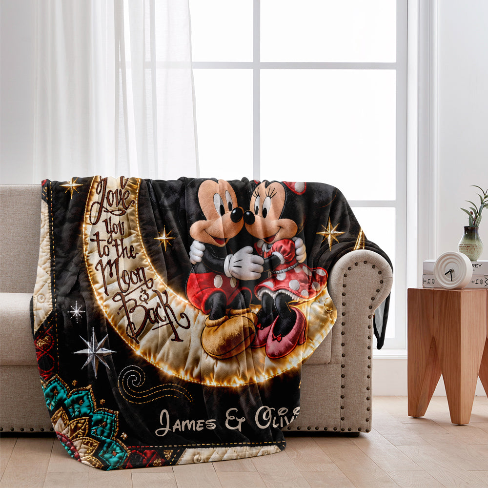 Personalized Mickey Mouse Blanket Custom Name Love Gift Blanket GradoCreations