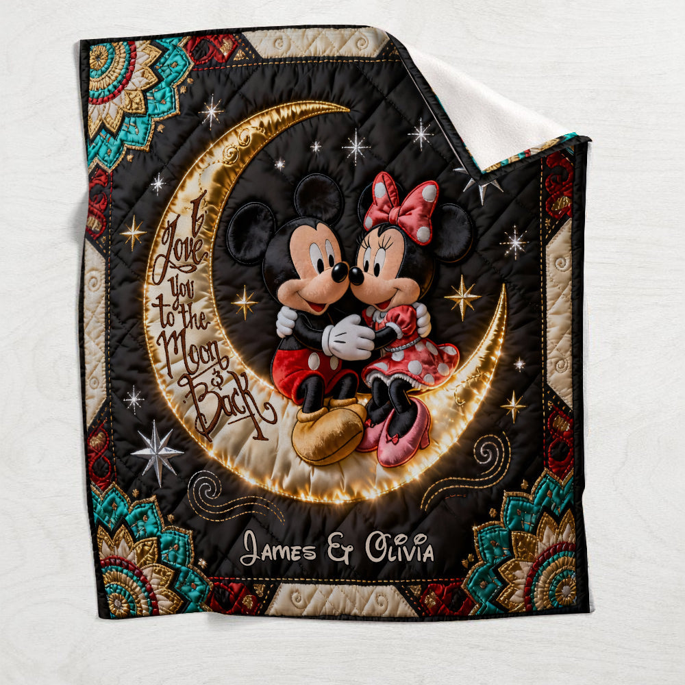 Personalized Mickey Mouse Blanket Custom Name Love Gift Blanket GradoCreations