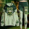 Personalized Strong With Herb Hoodie & Leggings Gift Set Hoodie & Leggings GradoCreations