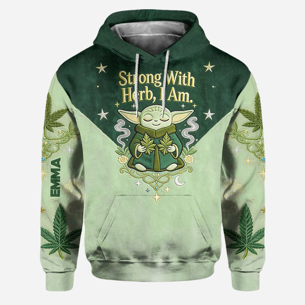 Personalized Strong With Herb Hoodie & Leggings Gift Set Hoodie & Leggings GradoCreations