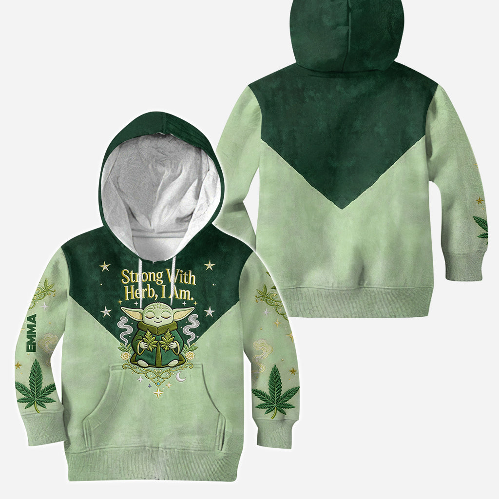 Personalized Strong With Herb Hoodie & Leggings Gift Set Hoodie & Leggings GradoCreations