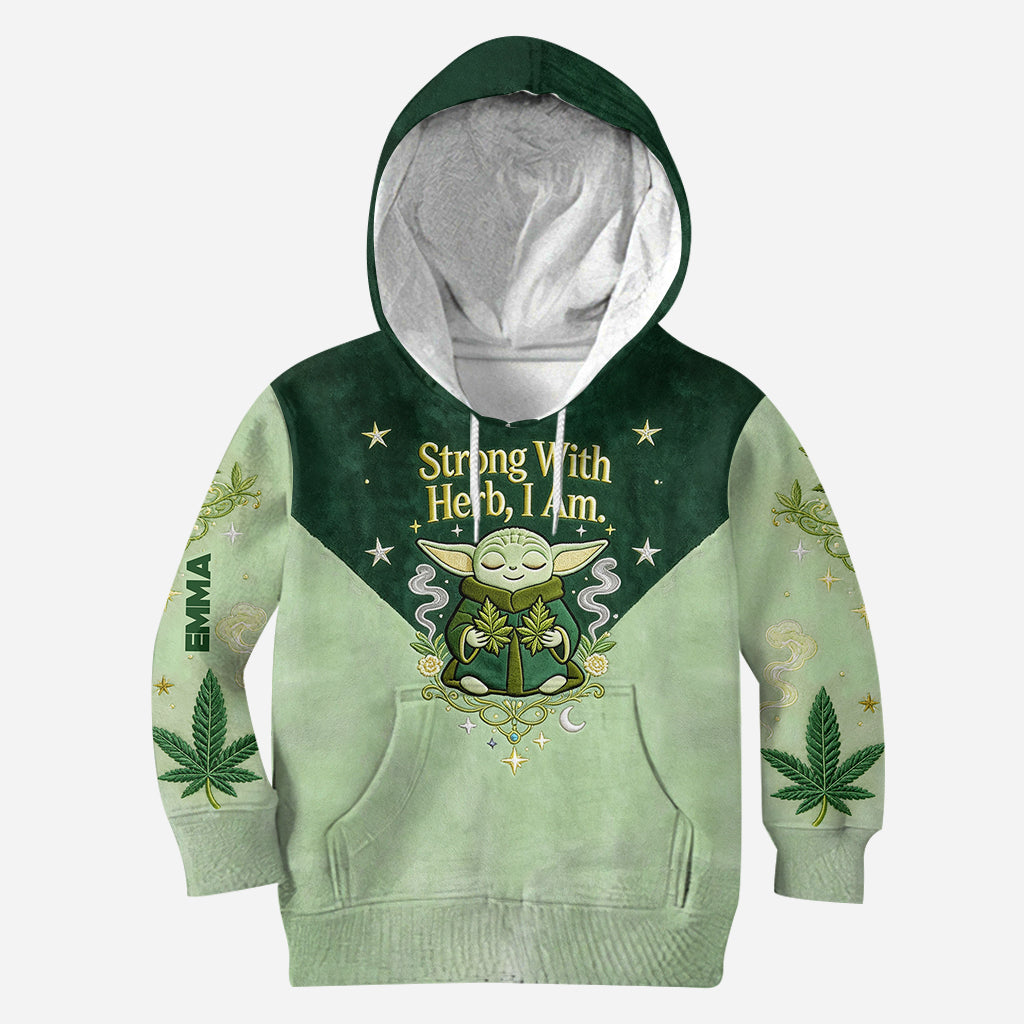 Personalized Strong With Herb Hoodie & Leggings Gift Set Hoodie & Leggings GradoCreations