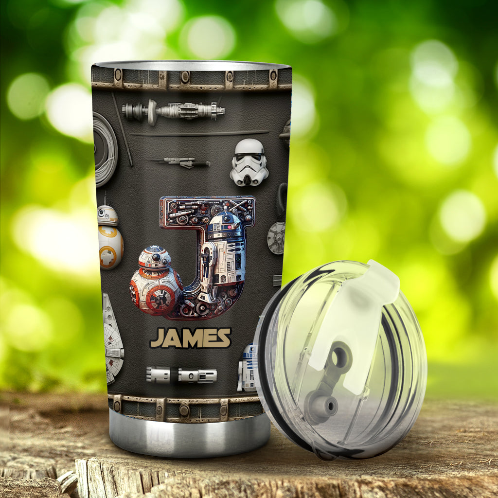 Personalized Star Wars Tumbler with Initial and Name Custom Gift Tumbler GradoCreations