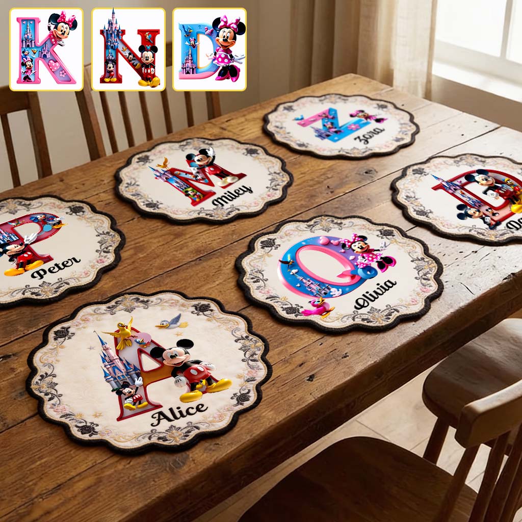 Personalized Mouse Shape Placemat Custom Name Décor for Kids Custom Shape Placemat GradoCreations