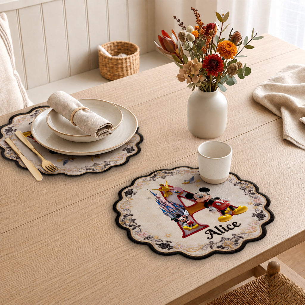 Personalized Mouse Shape Placemat Custom Name Décor for Kids Custom Shape Placemat GradoCreations