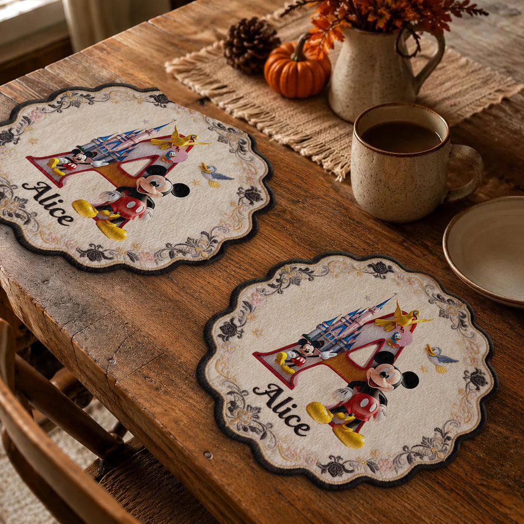 Personalized Mouse Shape Placemat Custom Name Décor for Kids Custom Shape Placemat GradoCreations