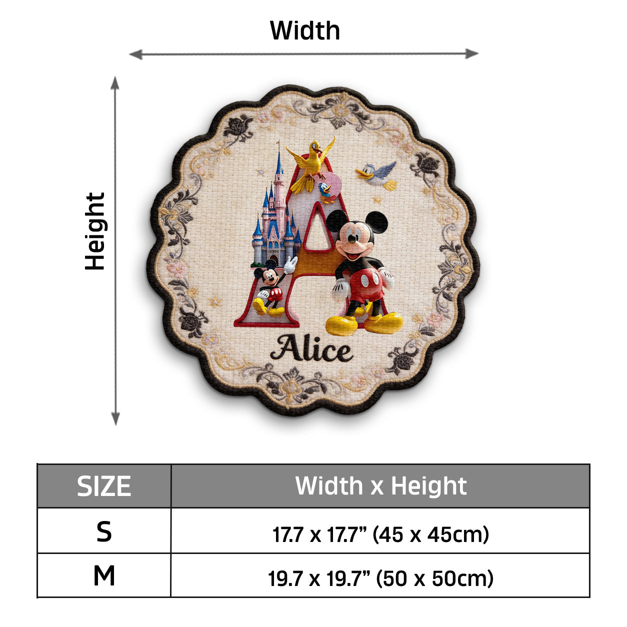Personalized Mouse Shape Placemat Custom Name Décor for Kids Custom Shape Placemat GradoCreations