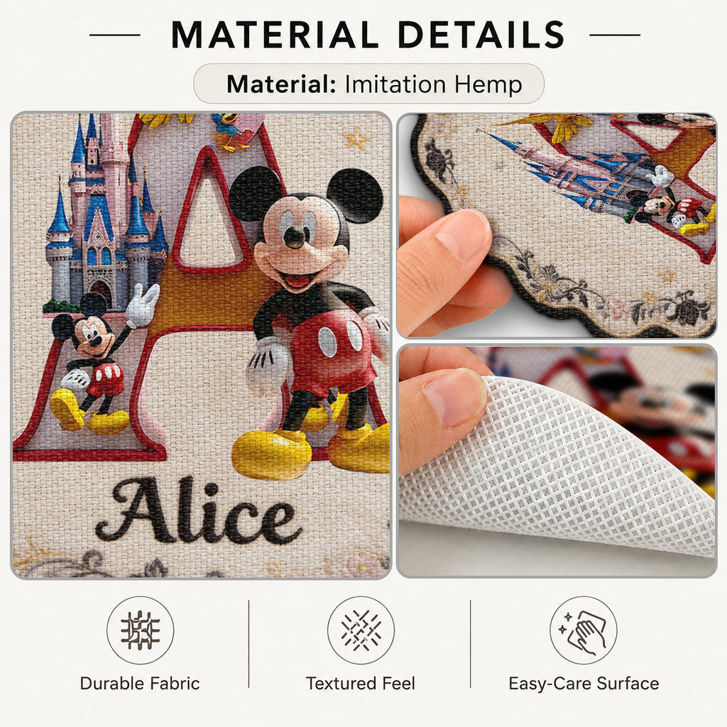 Personalized Mouse Shape Placemat Custom Name Décor for Kids Custom Shape Placemat GradoCreations