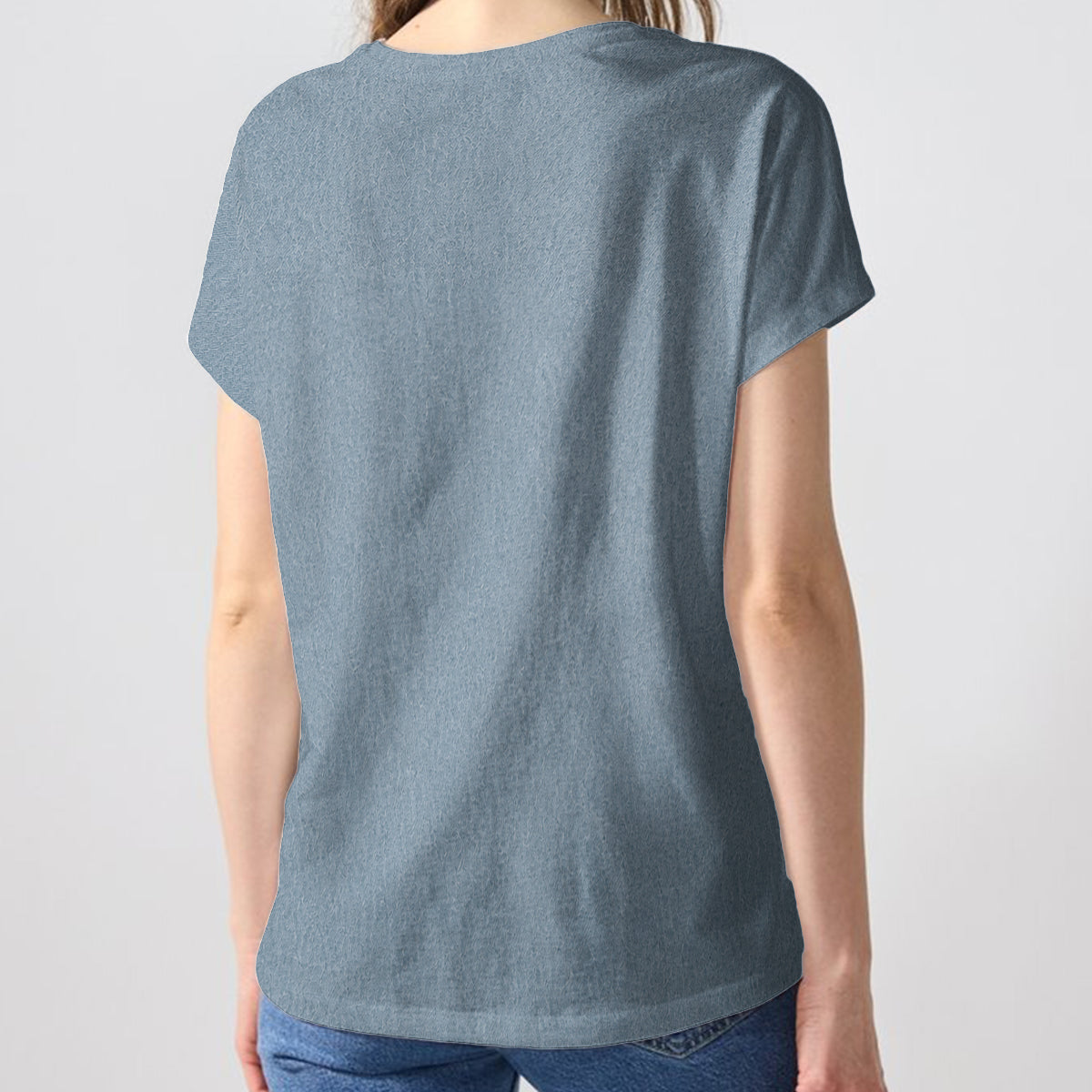 Personalized 3D Button Mouse Art V-Neck T-Shirt for Women Fully Printed V-Neck T-Shirt GradoCreations