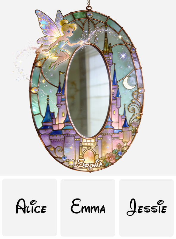 Personalized Flying Fairy Wall Hanging Mirror for Kids Room Decor Wall Hanging Mirror GradoCreations