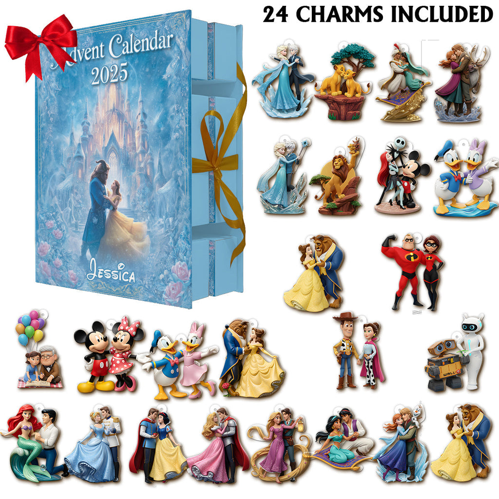 Personalized Advent Calendar with 24 Ornaments for Christmas Gift Folded Advent Calendar With Ornaments GradoCreations