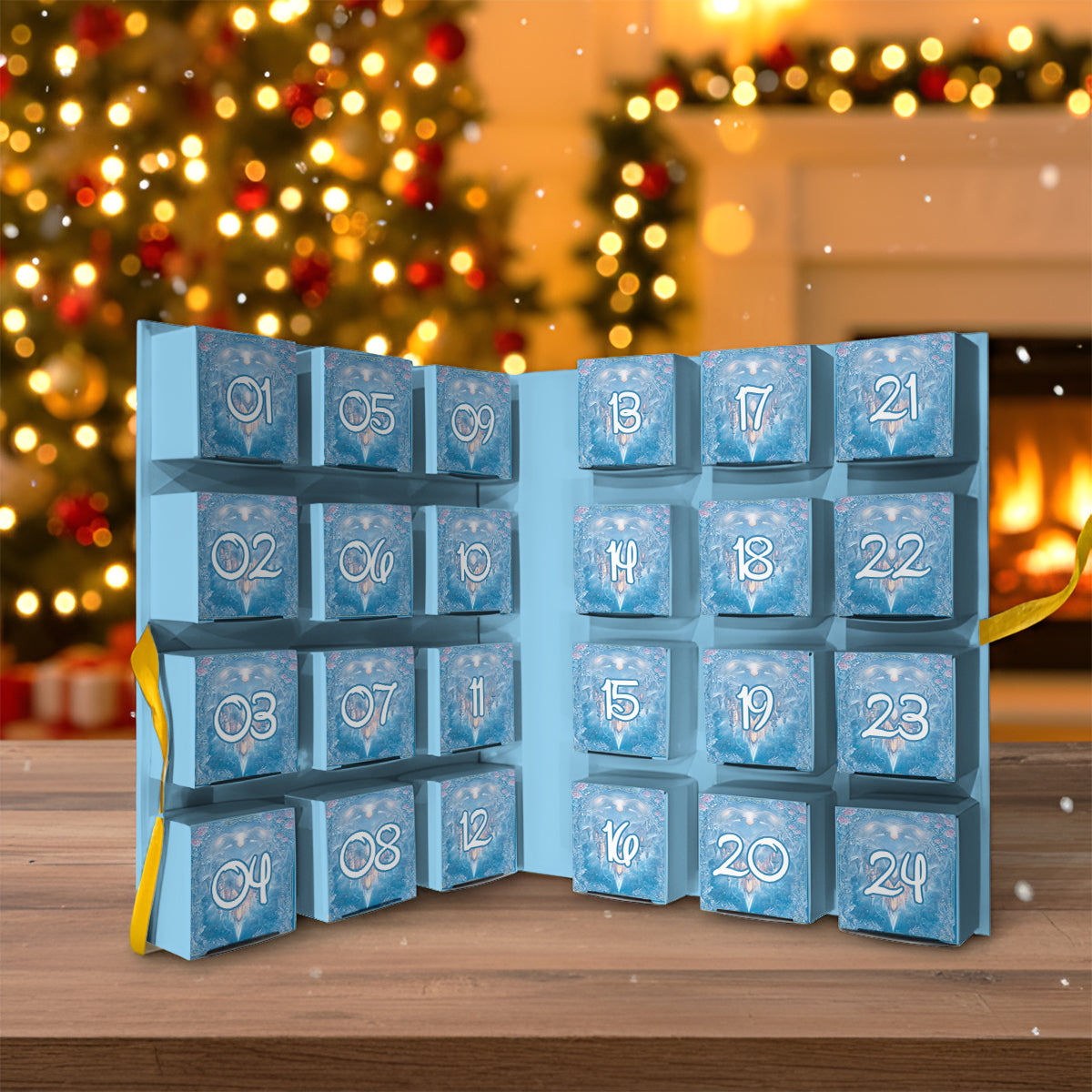 Personalized Advent Calendar with 24 Ornaments for Christmas Gift Folded Advent Calendar With Ornaments GradoCreations