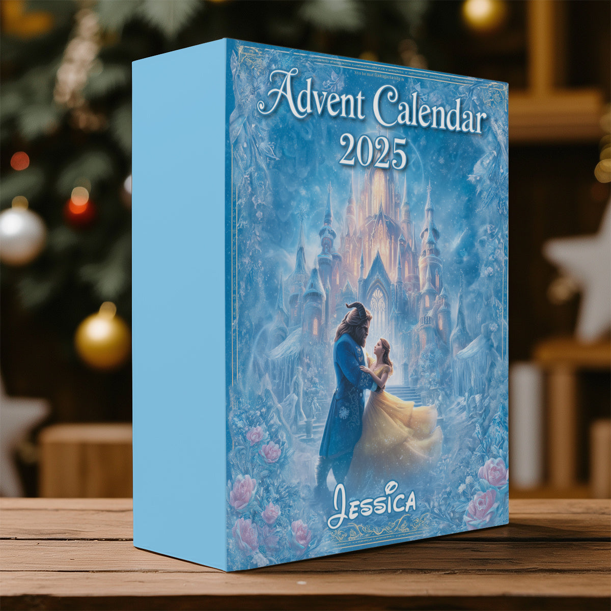 Personalized Advent Calendar with 24 Ornaments for Christmas Gift Folded Advent Calendar With Ornaments GradoCreations