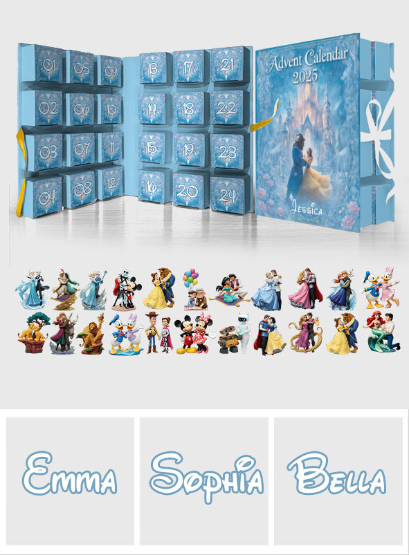 Personalized Advent Calendar with 24 Ornaments for Christmas Gift Folded Advent Calendar With Ornaments GradoCreations
