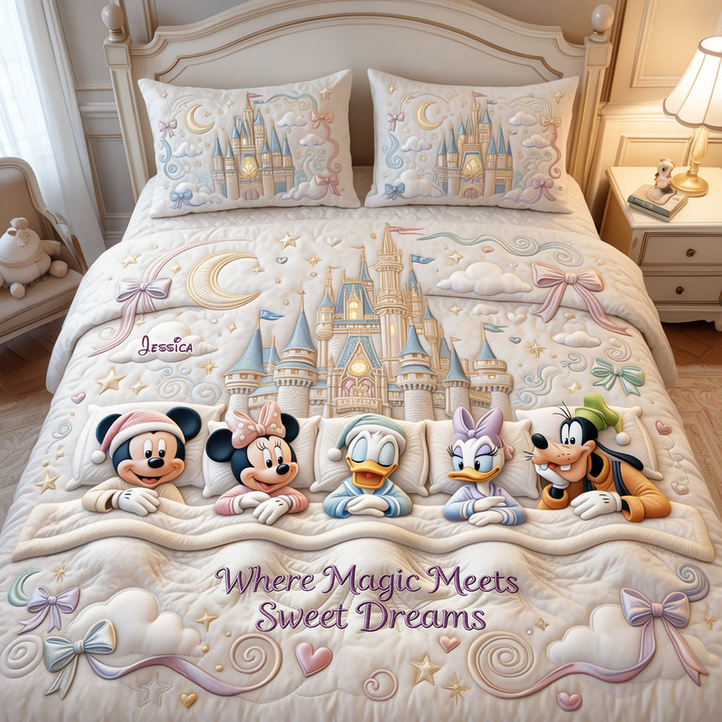 Personalized Disney Mouse Bedding Set Custom Name for Kids Bedding Set GradoCreations