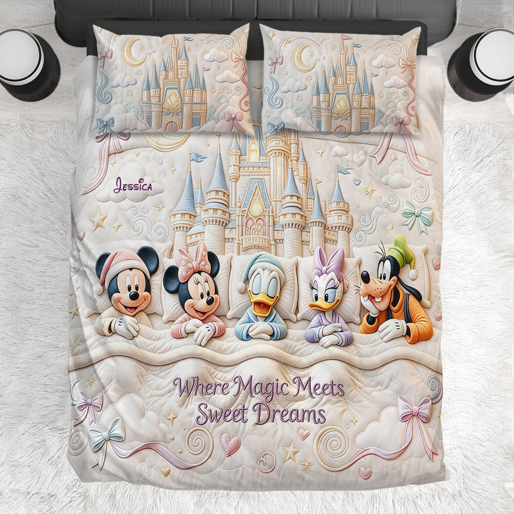 Personalized Disney Mouse Bedding Set Custom Name for Kids Bedding Set GradoCreations