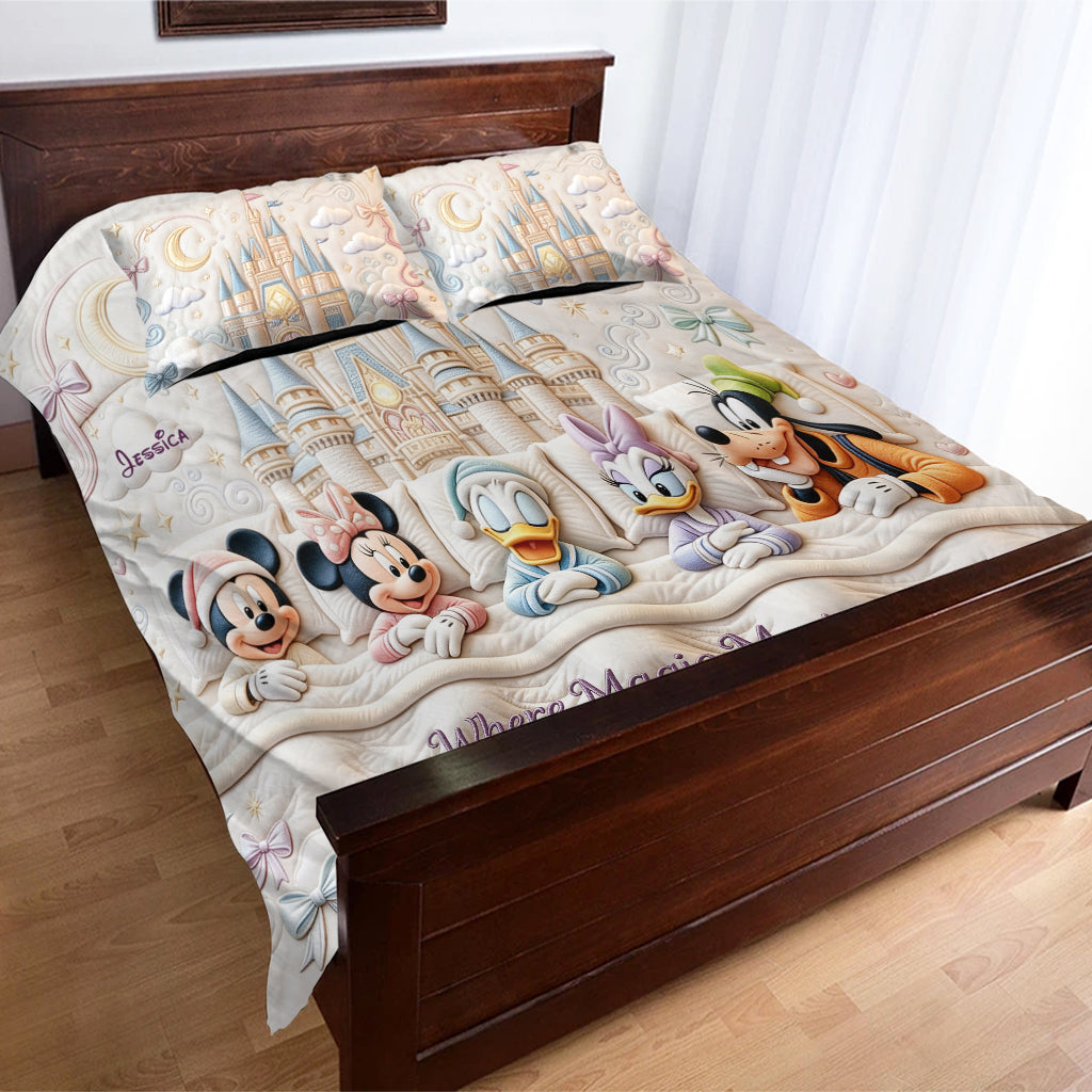 Personalized Disney Mouse Bedding Set Custom Name for Kids Bedding Set GradoCreations