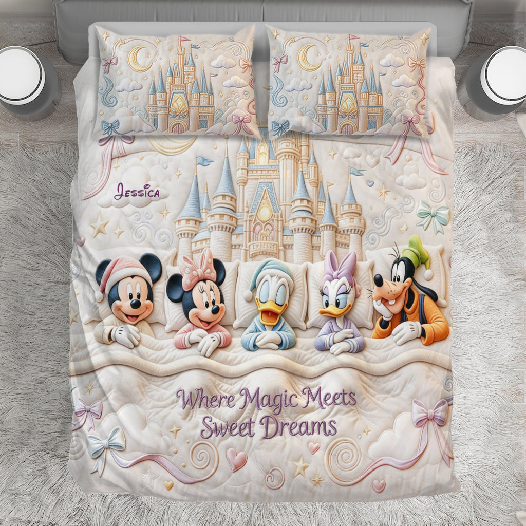 Personalized Disney Mouse Bedding Set Custom Name for Kids Bedding Set GradoCreations