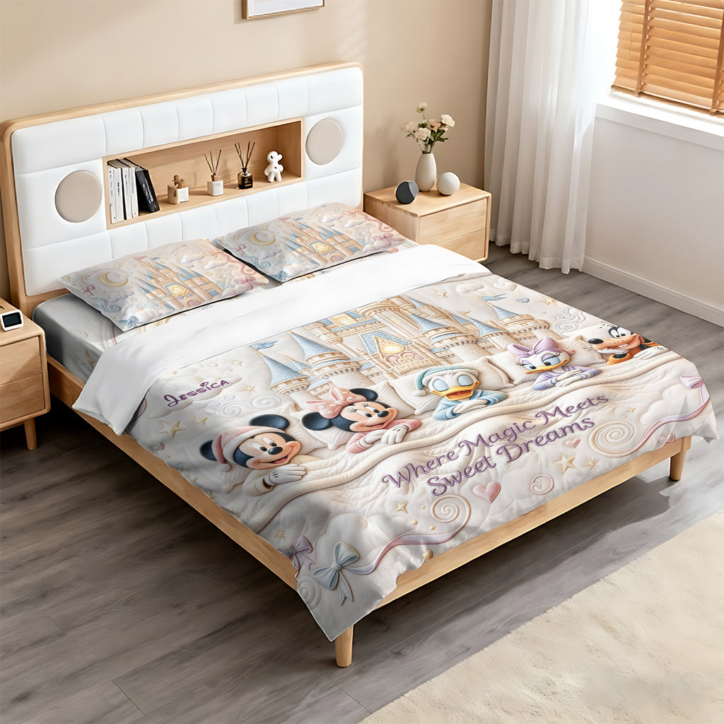 Personalized Disney Mouse Bedding Set Custom Name for Kids Bedding Set GradoCreations