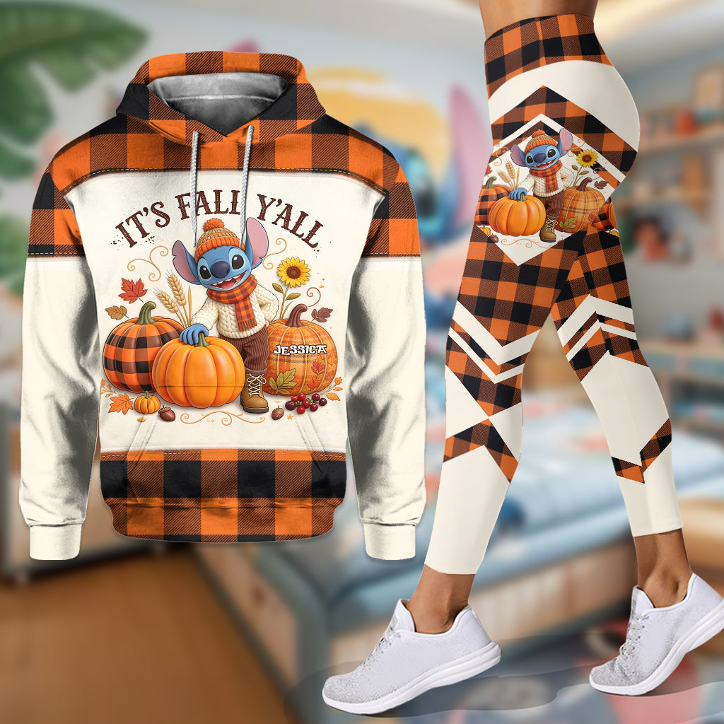 Personalized Fall Hoodie and Leggings Set Custom Name Gift Hoodie & Leggings GradoCreations