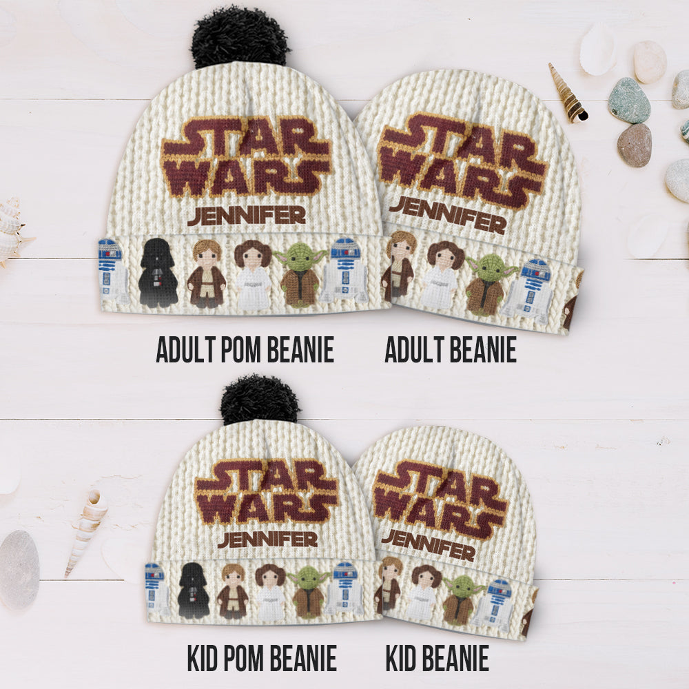 Personalized Star Wars Beanie Hat with Custom Name for Kids & Adults Beanie Hat GradoCreations