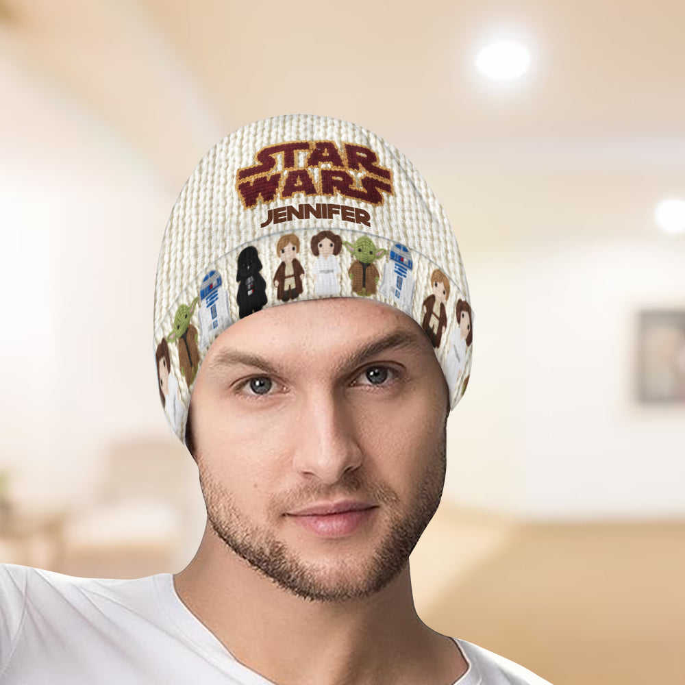 Personalized Star Wars Beanie Hat with Custom Name for Kids & Adults Beanie Hat GradoCreations