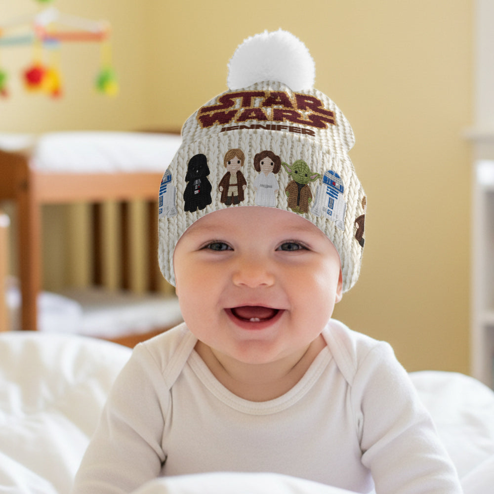 Personalized Star Wars Beanie Hat with Custom Name for Kids & Adults Beanie Hat GradoCreations
