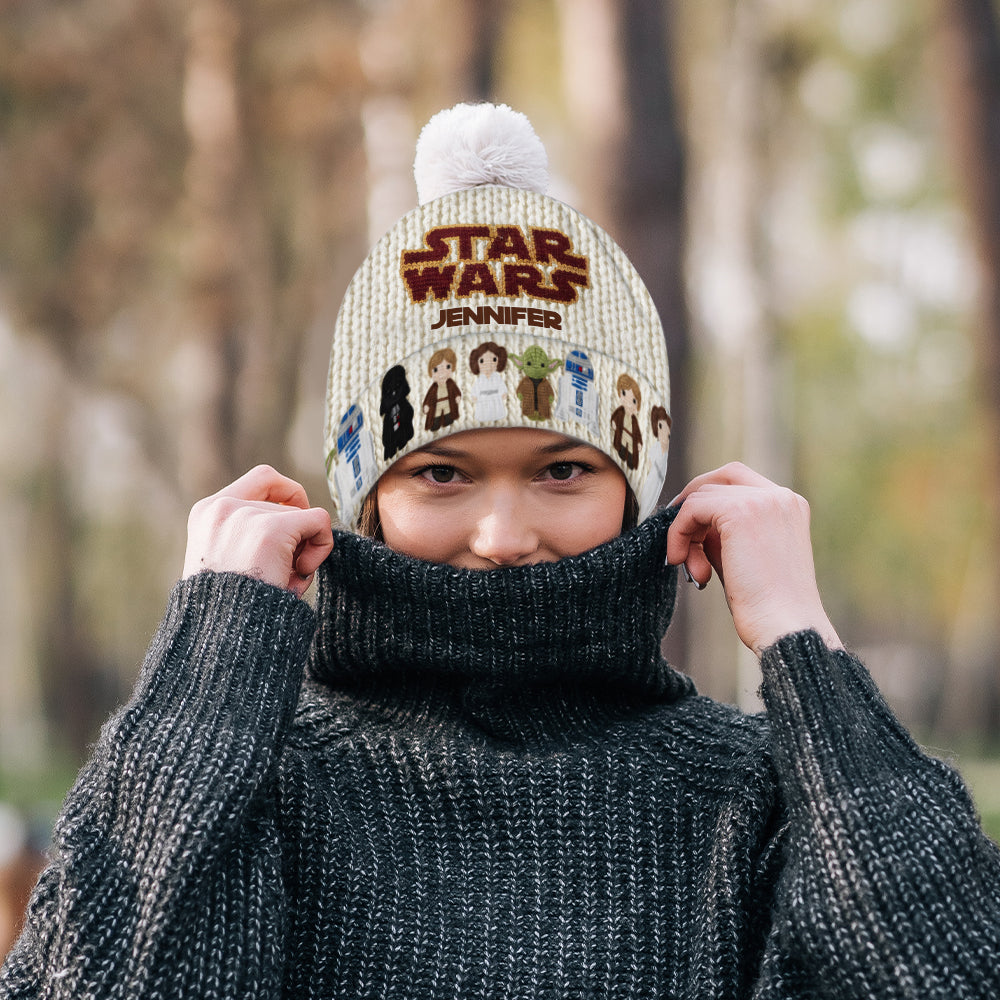 Personalized Star Wars Beanie Hat with Custom Name for Kids & Adults Beanie Hat GradoCreations