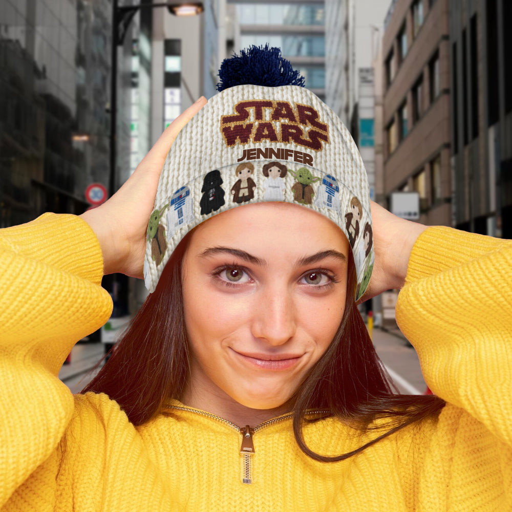 Personalized Star Wars Beanie Hat with Custom Name for Kids & Adults Beanie Hat GradoCreations