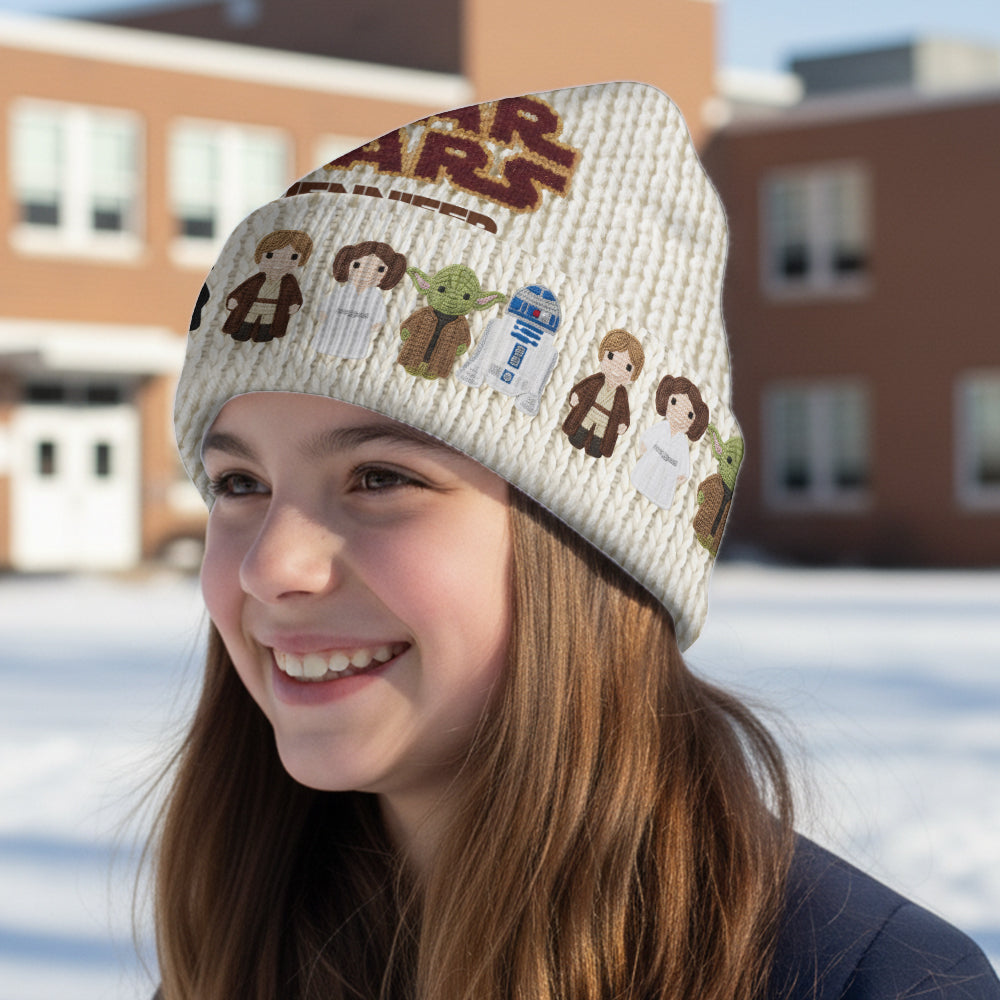 Personalized Star Wars Beanie Hat with Custom Name for Kids & Adults Beanie Hat GradoCreations